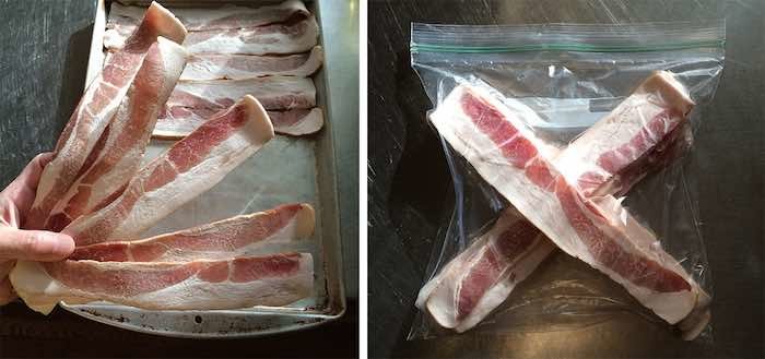 can you freeze bacon individually?